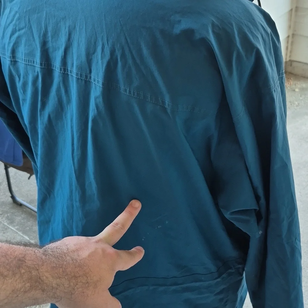 THE NORTH FACE Stowaway III Teal Goretex Poly Nylon Shell Mens XL Zip Jacket VTG